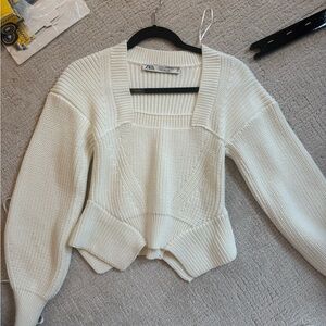 Zara white cream sweater NWOT